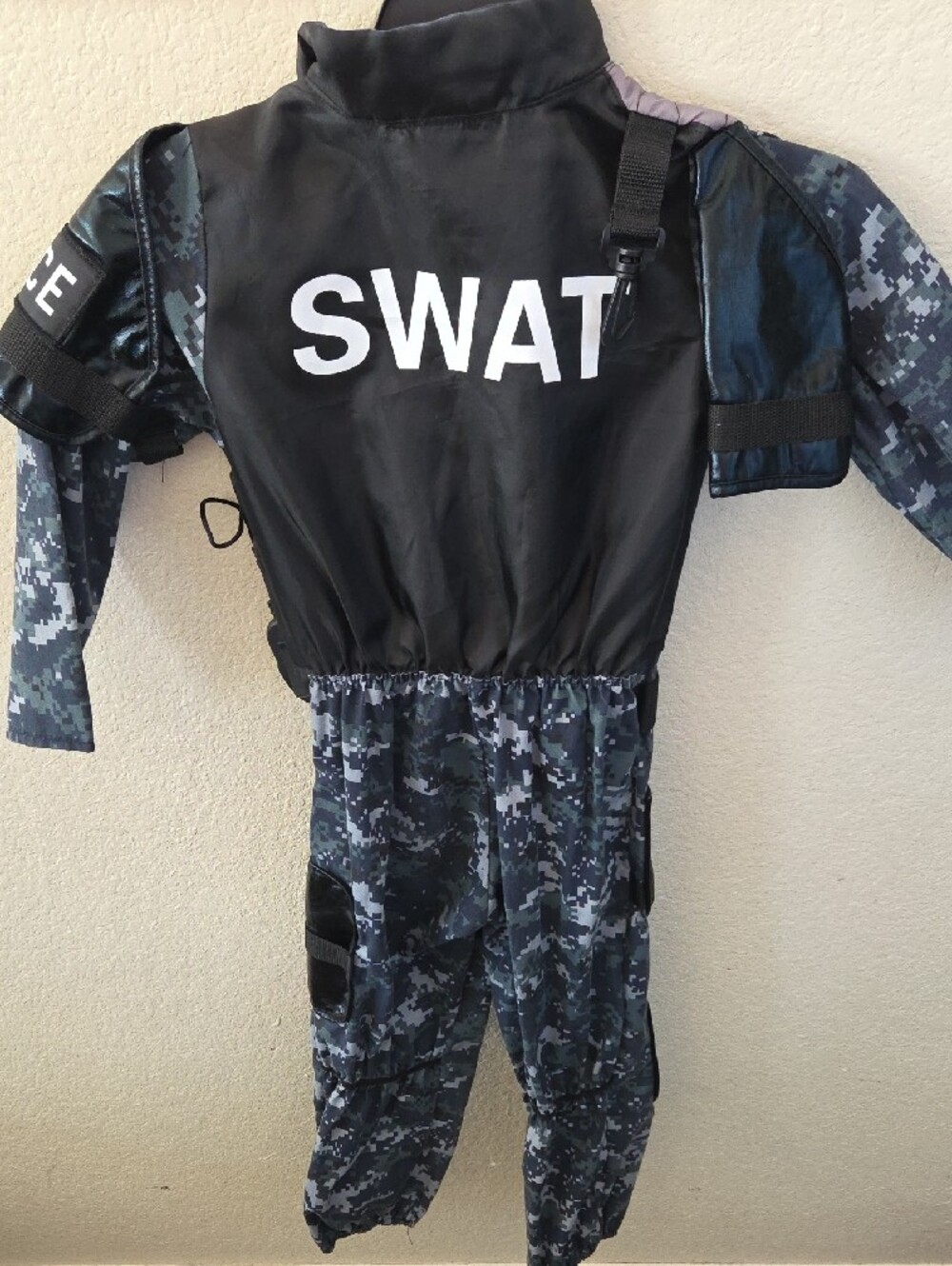Kids SWAT Police Tactical Costume - Blue Camo - Picture 6 of 6